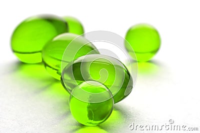 Abstract pills in green color Stock Photo