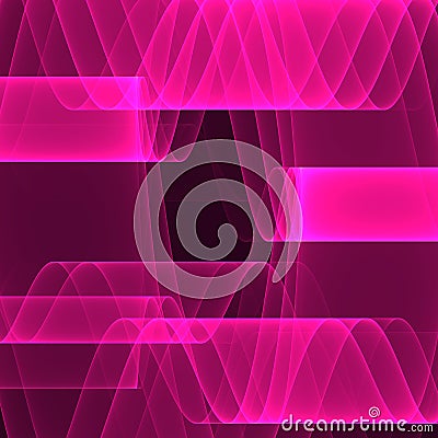 Abstract pink background. Bright pink lines. Geometric pattern in pink colors. Digital art Stock Photo