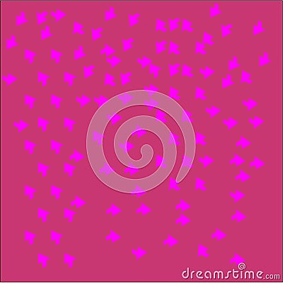 Abstract pink background with pink arrows and arrows Vector Illustration