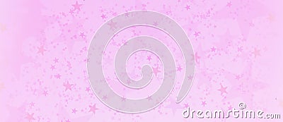 Abstract pink banner background with stars Stock Photo
