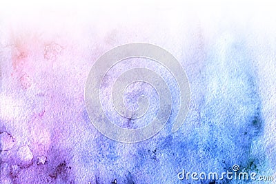 Abstract pink and blue watercolor background. Stock Photo