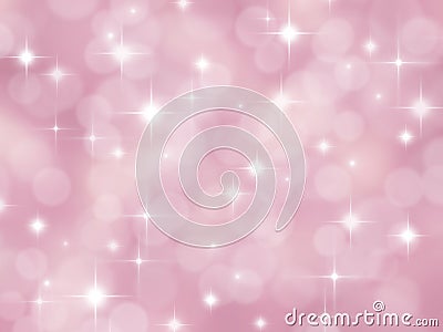 Abstract pink boke background with stars Stock Photo