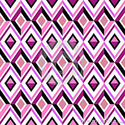 Abstract pink diamond pattern Vector Illustration