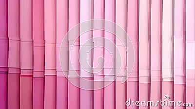 Abstract Pink Geometric Shapes, Vertical Rectangular Patterns Create a Modern Architectural Design with Subtle Colo Stock Photo