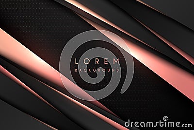 Abstract pink gold and black luxury background Stock Photo