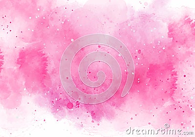 Abstract pink hand painted watercolour texture background Vector Illustration