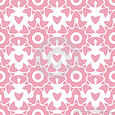 Abstract pink repeat geometrical seamless pattern Vector Illustration