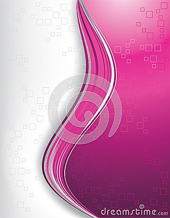 Abstract pink ribbons background Vector Illustration