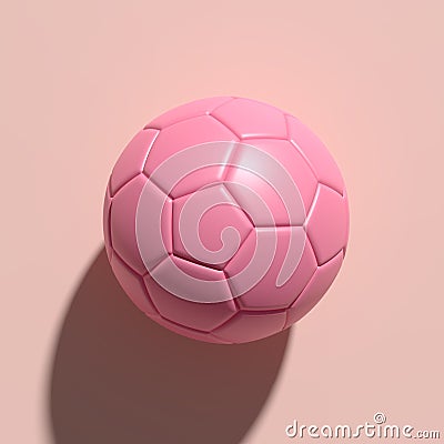 Abstract pink soccer ball on pink background Stock Photo