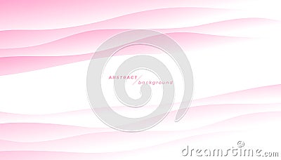 Abstract pink waves background. Pink background for valentine day. Vector Illustration