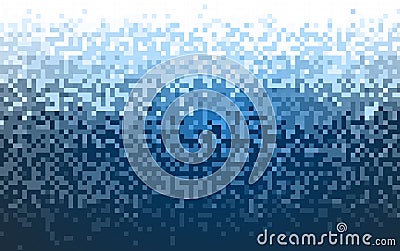 Abstract pixel background on digital screen Vector Illustration