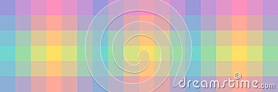Abstract pixel color gradient checkered banner, vector background, horizontal cover Vector Illustration