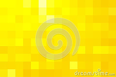 Abstract pixel yellow background. Gold geometric texture from squares. Vector pattern of square yellow pixels Vector Illustration