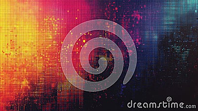 Abstract Pixelated Background - Colorful Gradient with Tiny Squares Stock Photo