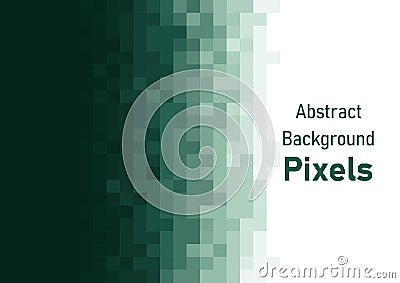 Abstract pixels background green gradient color geometric texture pattern vector wallpaper Vector Illustration