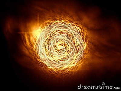 Abstract planetary. Luminous light spots in space Stock Photo