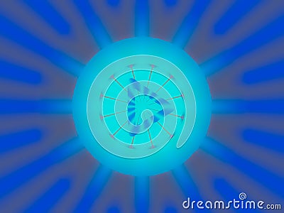 Abstract play button with blue light Stock Photo