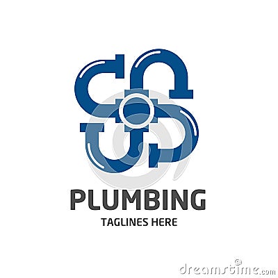 Plumbing company logo vector Vector Illustration