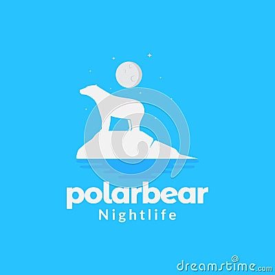 Abstract polar bear stand logo design, vector graphic symbol icon illustration creative idea Vector Illustration