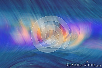 Abstract polar lights. Digital colorful illustration Cartoon Illustration