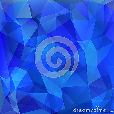 Abstract poligon geometric blue background consisting of triangles. Vector Illustration