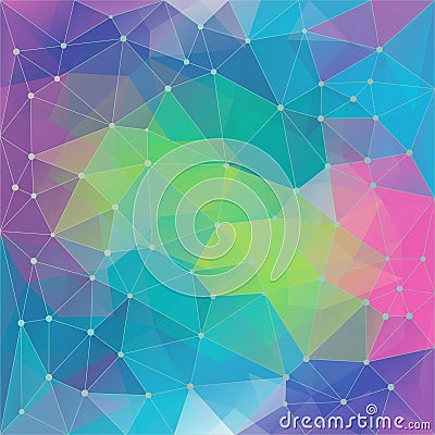 Abstract poligon geometric colorfull background consisting of triangles. Vector Illustration