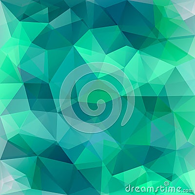 Abstract poligon geometric green background consisting of triangles. Vector Illustration