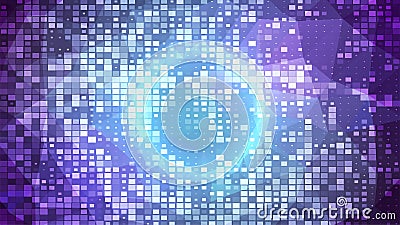 Abstract polygon background. Square pattern backdrop. Futuristic triangle mosaic. Random pixel tile grid. Modern technology Vector Illustration