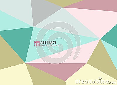 Abstract of polygon stylish color in soft sweet background. i Vector Illustration