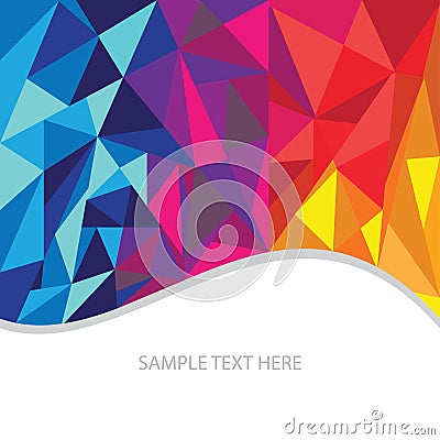 Abstract polygon vector and illustration background consisting colorful triangles.Mosaic motif geometrical pattern texture Vector Illustration
