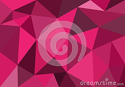 Abstract polygonal background for wallpaper, backdrop, banner, template, illustration, fabric and other applications. Pink. Rose. Cartoon Illustration