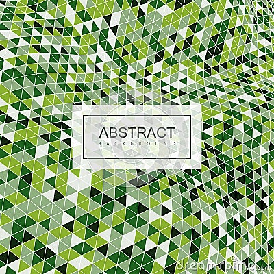 Abstract polygonal distorted background with colorful triangulation Vector Illustration