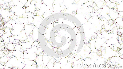 Abstract Polygonal Fractal Structure, 3d render Stock Photo