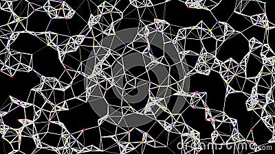 Abstract Polygonal Fractal Structure, 3d render Stock Photo