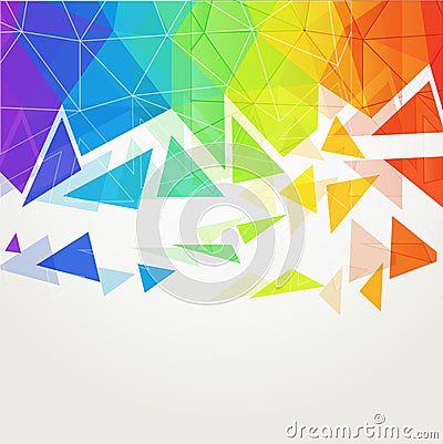 Abstract polygonal rainbow background2 Stock Photo