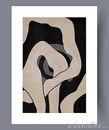 Abstract postmodernism minimalism wall art print Vector Illustration