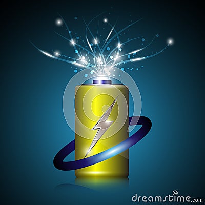 Abstract power energy battery Stock Photo