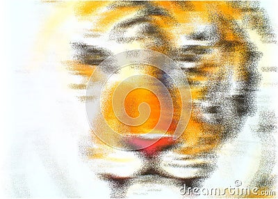 Tiger background for interior Stock Photo