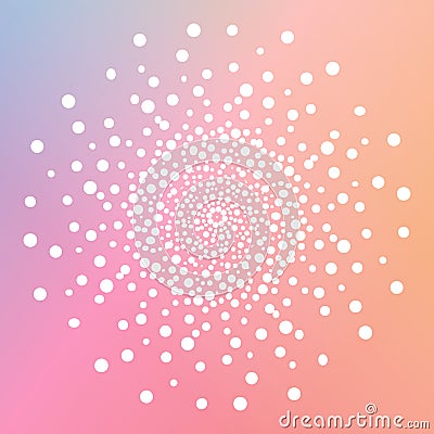Abstract presentation with pointillism mandala. Perfect cards for any other kind of design, holiday, kaleidoscope Vector Illustration