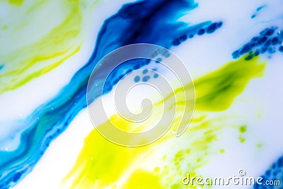 Abstract Primary Color Ink Splats Stock Photo