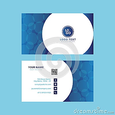 Abstract professional water bubble business card design Vector Illustration