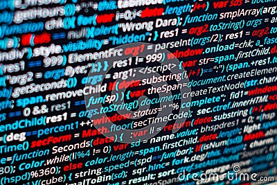 Abstract program code Stock Photo