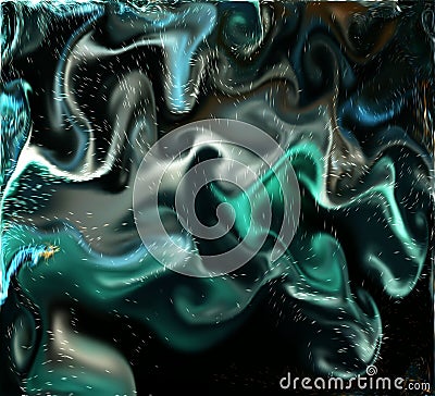 Abstract psychedelic neon grey blue white teal dark smoke Cartoon Illustration