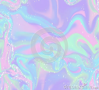 Abstract psychedelic neon pale fairy colours Cartoon Illustration