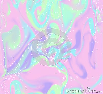 Abstract psychedelic pale neon fairy colours Cartoon Illustration