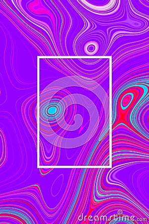 Abstract psychedelic poster background and hypnotic design, vintage wave Stock Photo