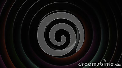 Abstract pulsating rings motion graphic background. Motion. Colorful circular silhouettes, abstract high tech background Stock Photo