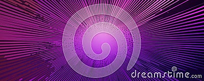 Abstract purple background with a dynamic gradient of light and lines creating a vibrant radial pattern Stock Photo
