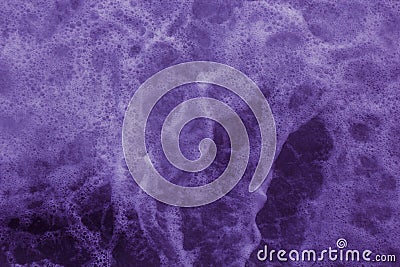 Abstract purple background with waves and foam Stock Photo