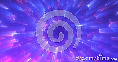 Abstract purple energy magical bright glowing spiral swirl tunnel Stock Photo